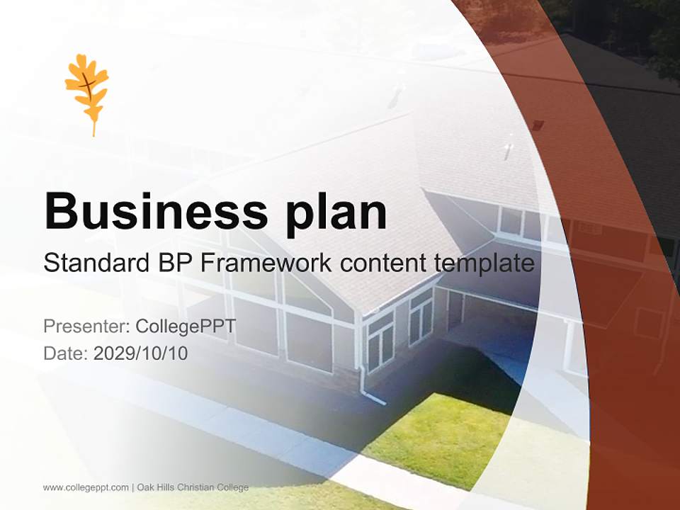 Oak Hills Christian College Competition/Entrepreneurship Contest PPT Template4:3 ratio PPT effect preview image9