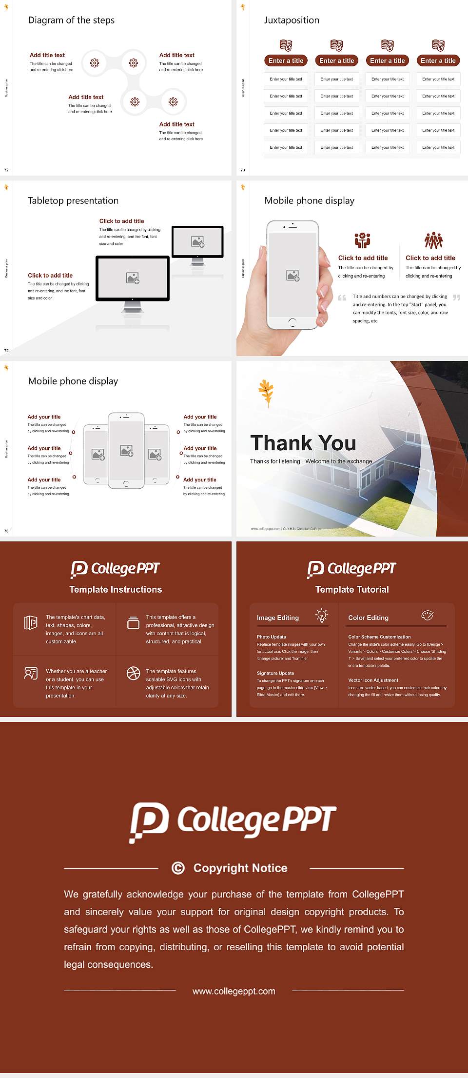 Oak Hills Christian College Competition/Entrepreneurship Contest PPT Template4:3 ratio PPT effect preview image9