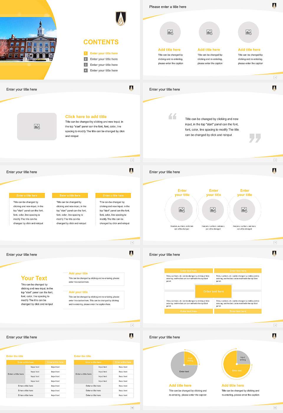 Ohio Dominican University Course/Courseware Creation PPT Template16:9 ratio PPT effect preview image2