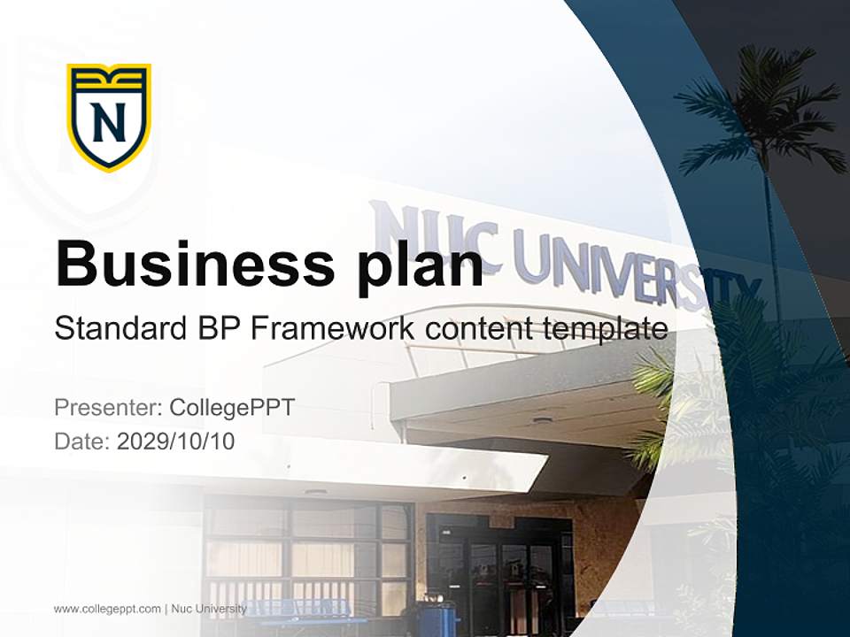 Nuc University Competition/Entrepreneurship Contest PPT Template4:3 ratio PPT effect preview image9