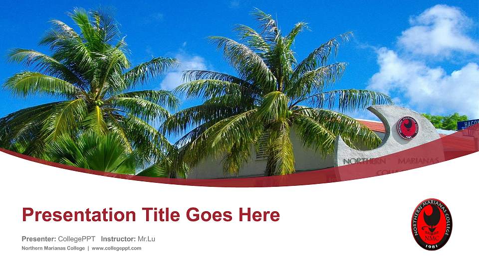 Northern Marianas College Course/Courseware Creation PPT Template16:9 ratio PPT effect preview image