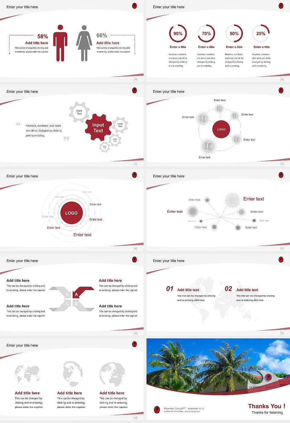 Northern Marianas College Course/Courseware Creation PPT Template16:9 ratio PPT effect preview image4