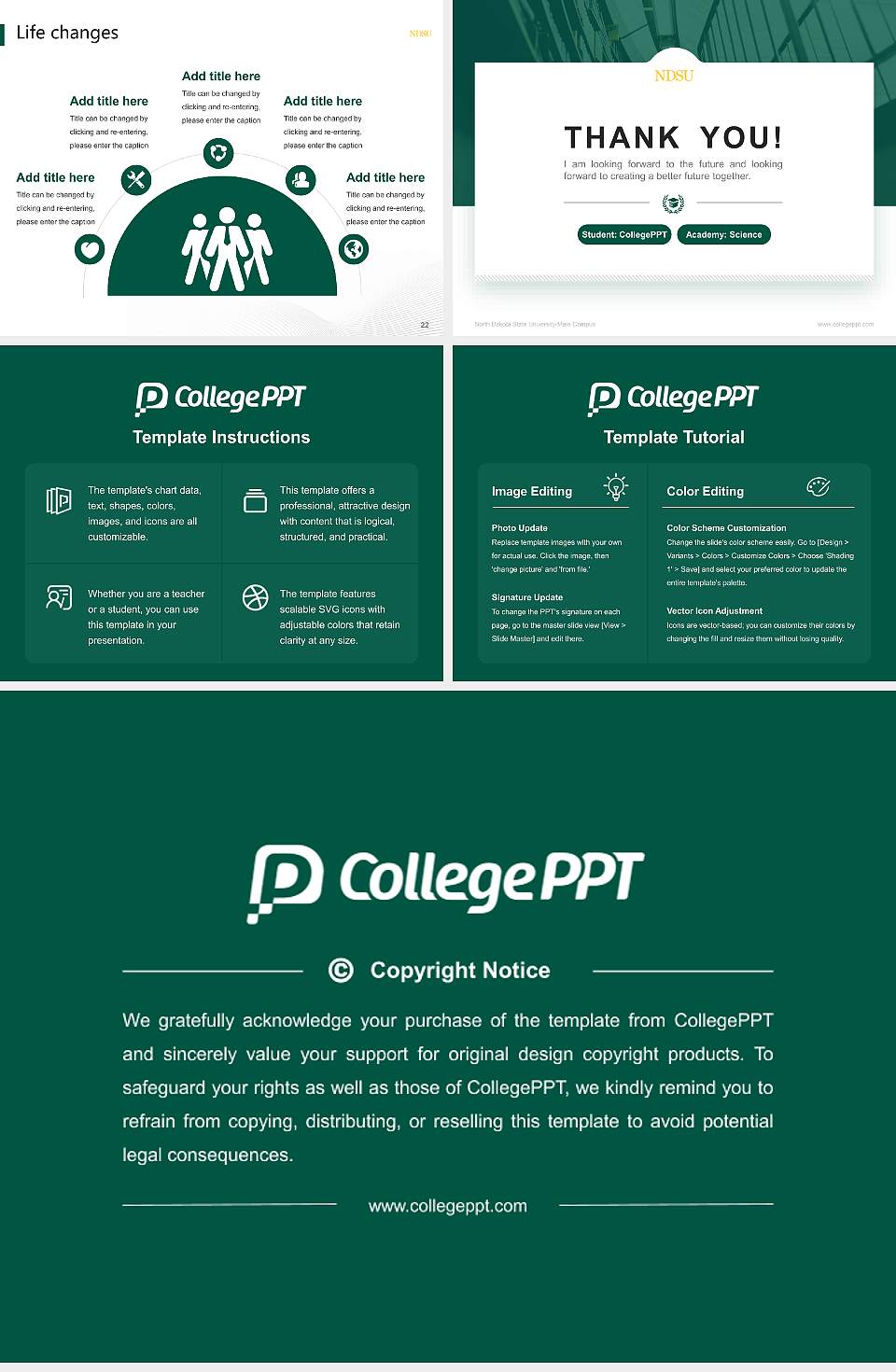 North Dakota State University-Main Campus National Scholarship Defense PPT Template4:3 ratio PPT effect preview image4