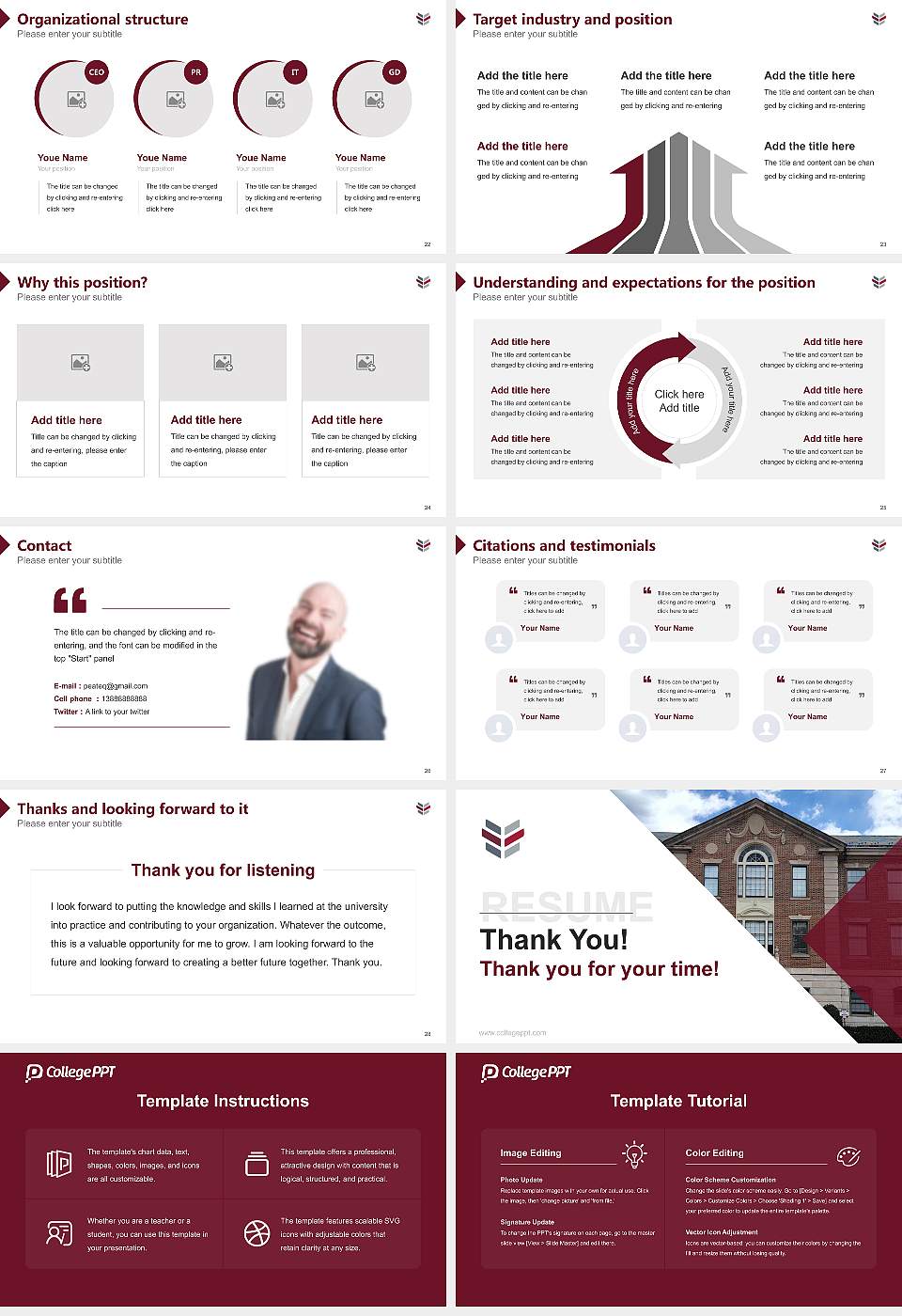 North Carolina Central University Resume PPT Template16:9 ratio PPT effect preview image4