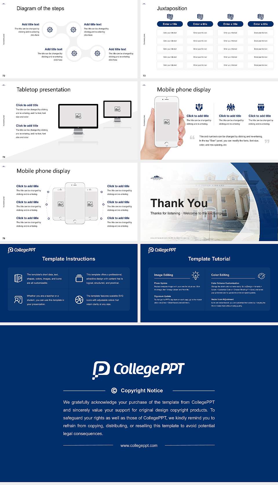 North Central University Competition/Entrepreneurship Contest PPT Template16:9 ratio PPT effect preview image9