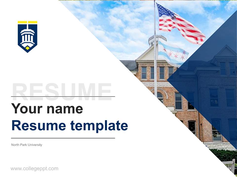 North Park University Resume PPT Template4:3 ratio PPT effect preview image5