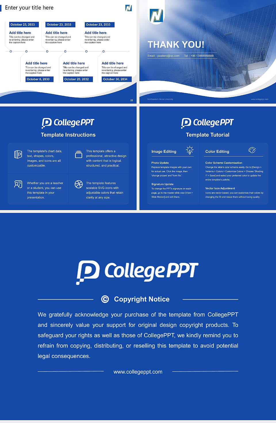 Northeastern Illinois University Lecture Sharing and Networking Event PPT Template4:3 ratio PPT effect preview image4