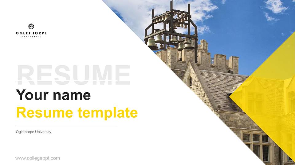 Oglethorpe University Resume PPT Template16:9 ratio PPT effect preview image