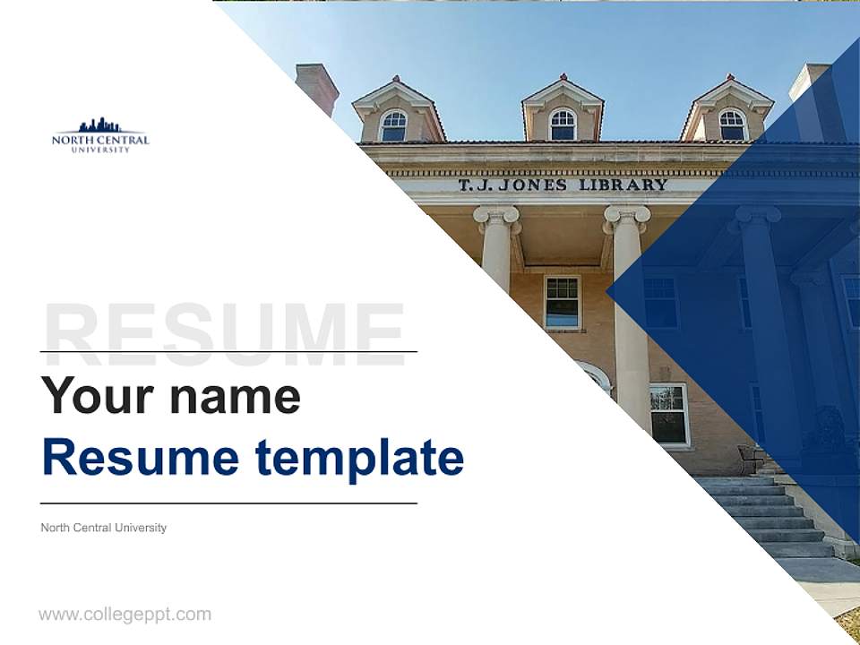 North Central University Resume PPT Template4:3 ratio PPT effect preview image5