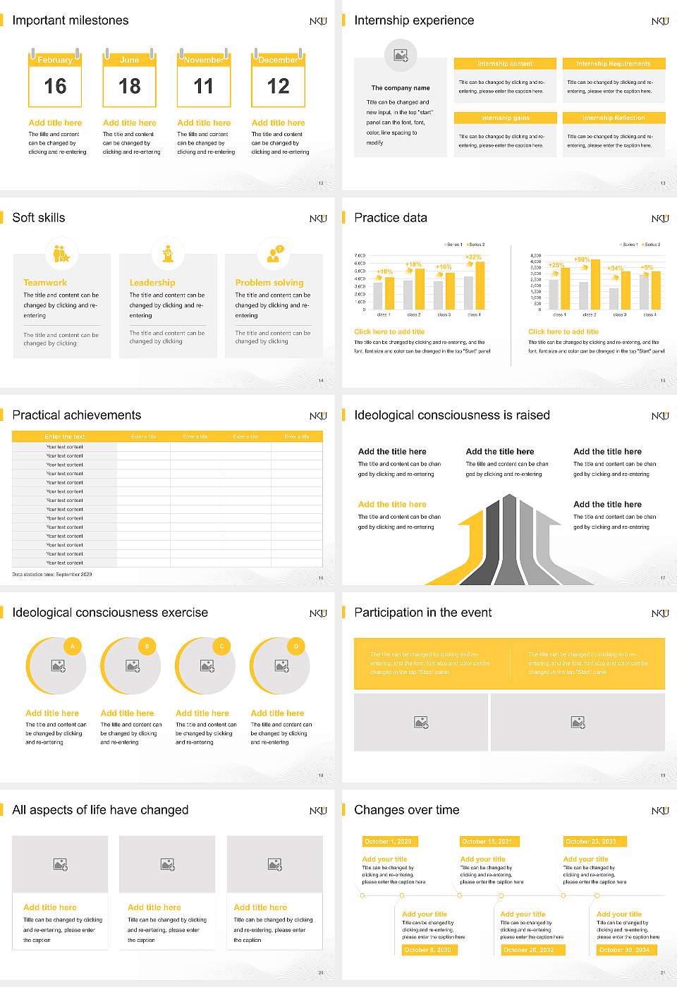 Northern Kentucky University National Scholarship Defense PPT Template16:9 ratio PPT effect preview image3