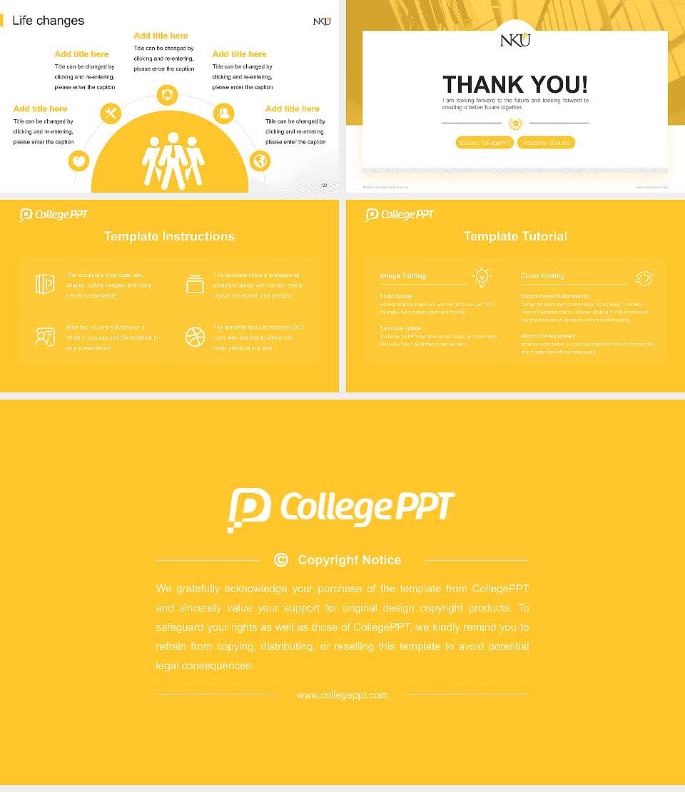 Northern Kentucky University National Scholarship Defense PPT Template16:9 ratio PPT effect preview image4