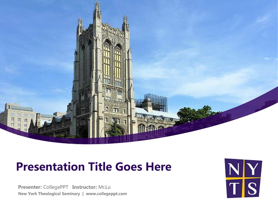 New York Theological Seminary Course/Courseware Creation PPT Template4:3 ratio PPT effect preview image5