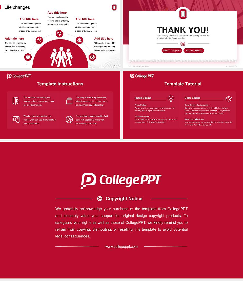 Ohio State University-Main Campus National Scholarship Defense PPT Template16:9 ratio PPT effect preview image4