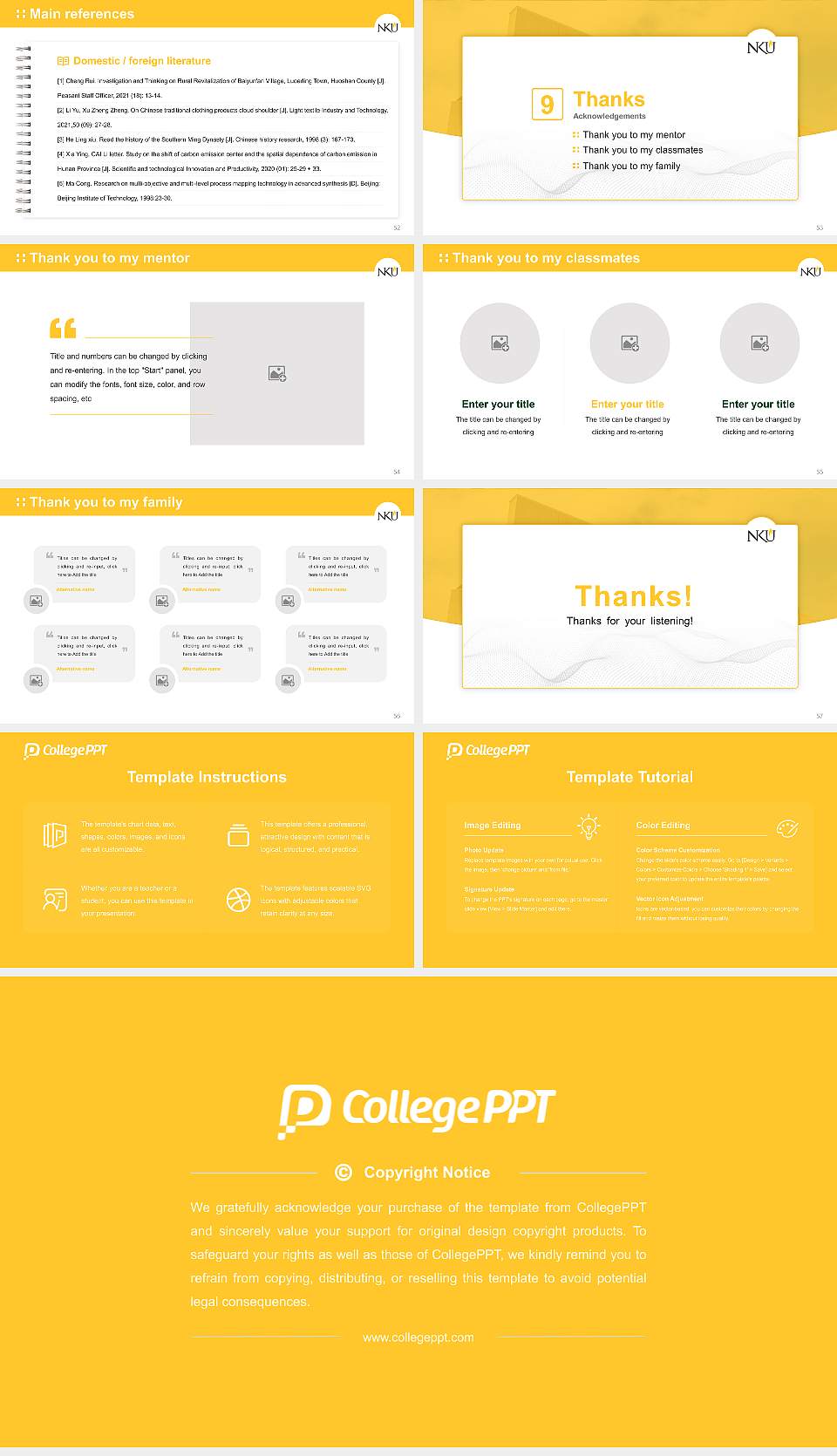 Northern Kentucky University Graduation Thesis Defense PPT Template16:9 ratio PPT effect preview image7