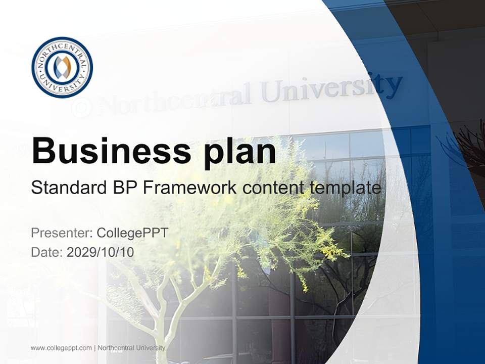 Northcentral University Competition/Entrepreneurship Contest PPT Template4:3 ratio PPT effect preview image9