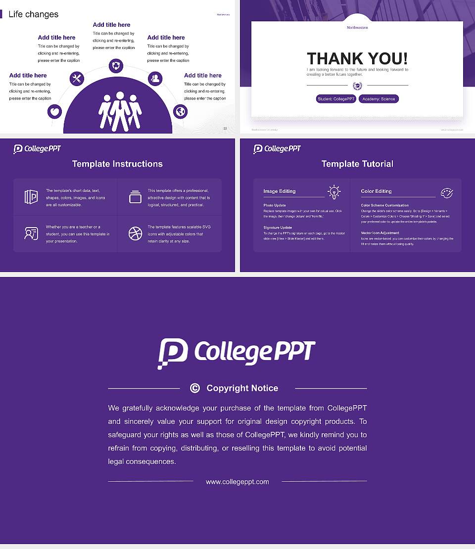 Northwestern University National Scholarship Defense PPT Template16:9 ratio PPT effect preview image4