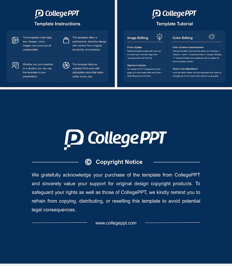 Notre Dame College Academic Presentation/Research Findings Report PPT Template4:3 ratio PPT effect preview image5