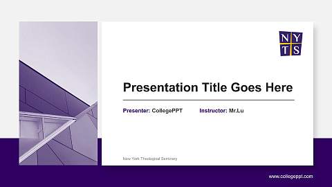 New York Theological Seminary General Purpose PPT Template