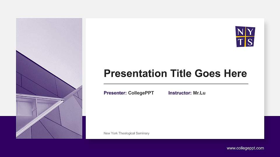 New York Theological Seminary General Purpose PPT Template16:9 ratio PPT effect preview image