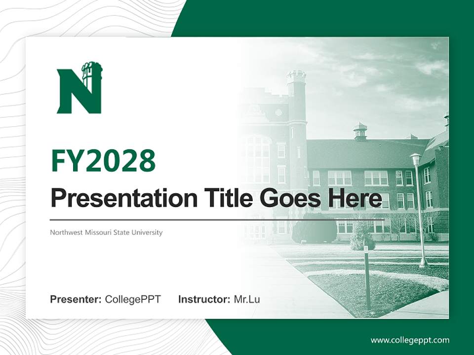 Northwest Missouri State University Academic Presentation/Research Findings Report PPT Template4:3 ratio PPT effect preview image5
