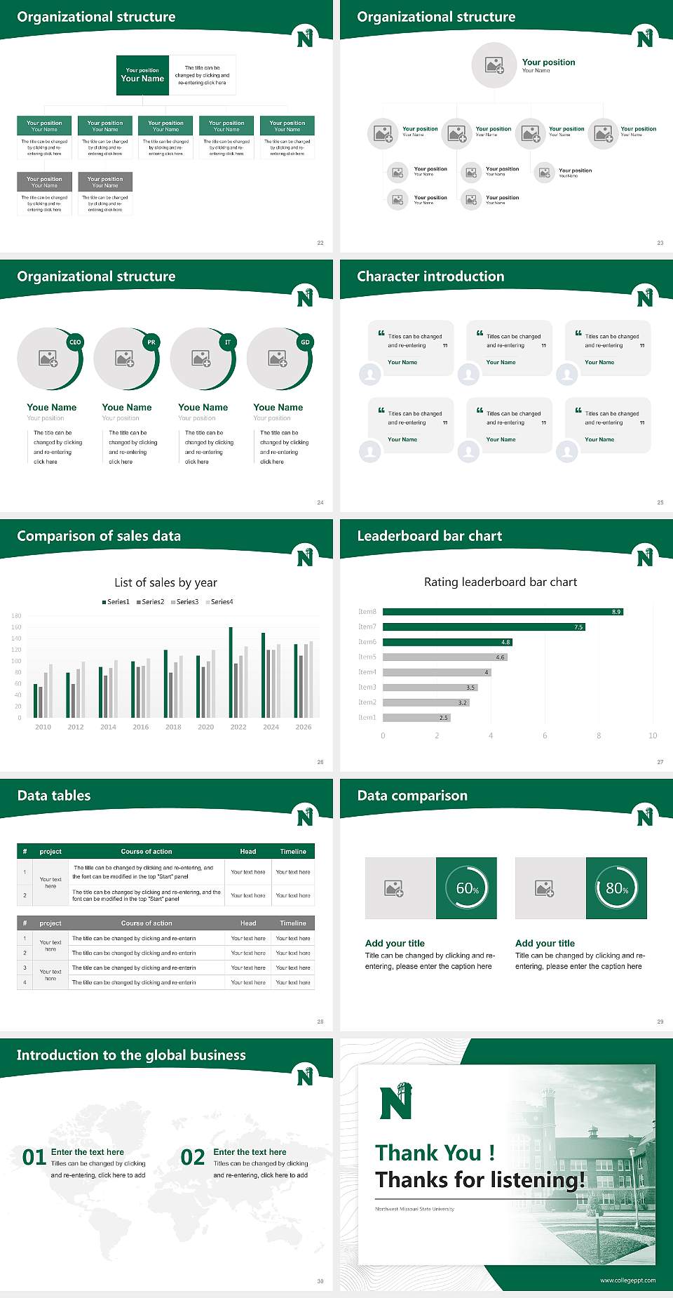 Northwest Missouri State University Academic Presentation/Research Findings Report PPT Template4:3 ratio PPT effect preview image4
