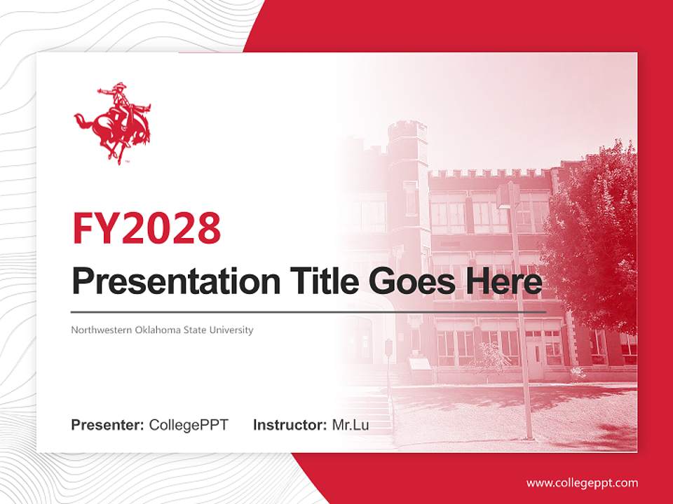 Northwestern Oklahoma State University Academic Presentation/Research Findings Report PPT Template4:3 ratio PPT effect preview image5