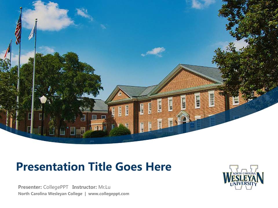 North Carolina Wesleyan College Course/Courseware Creation PPT Template4:3 ratio PPT effect preview image5