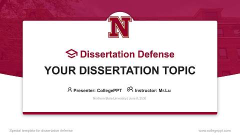 Northern State University Graduation Thesis Defense PPT Template