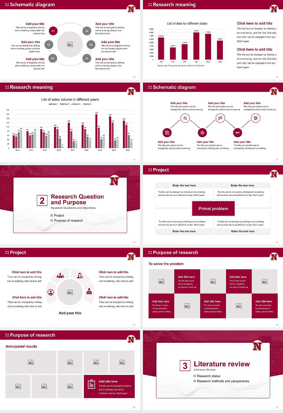 Northern State University Graduation Thesis Defense PPT Template16:9 ratio PPT effect preview image3