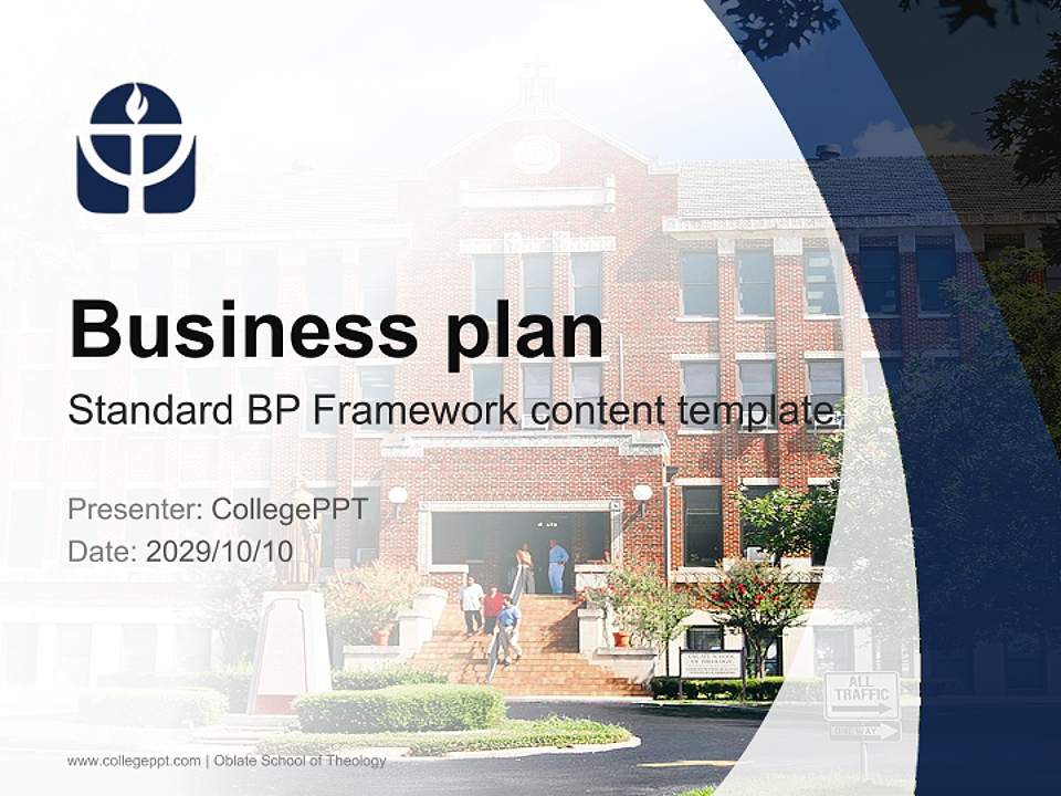 Oblate School of Theology Competition/Entrepreneurship Contest PPT Template4:3 ratio PPT effect preview image9