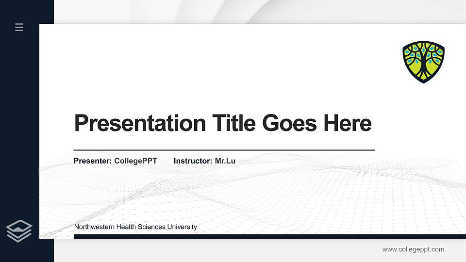 Northwestern Health Sciences University Thesis Proposal/Graduation Defense PPT Template16:9 ratio PPT effect preview image
