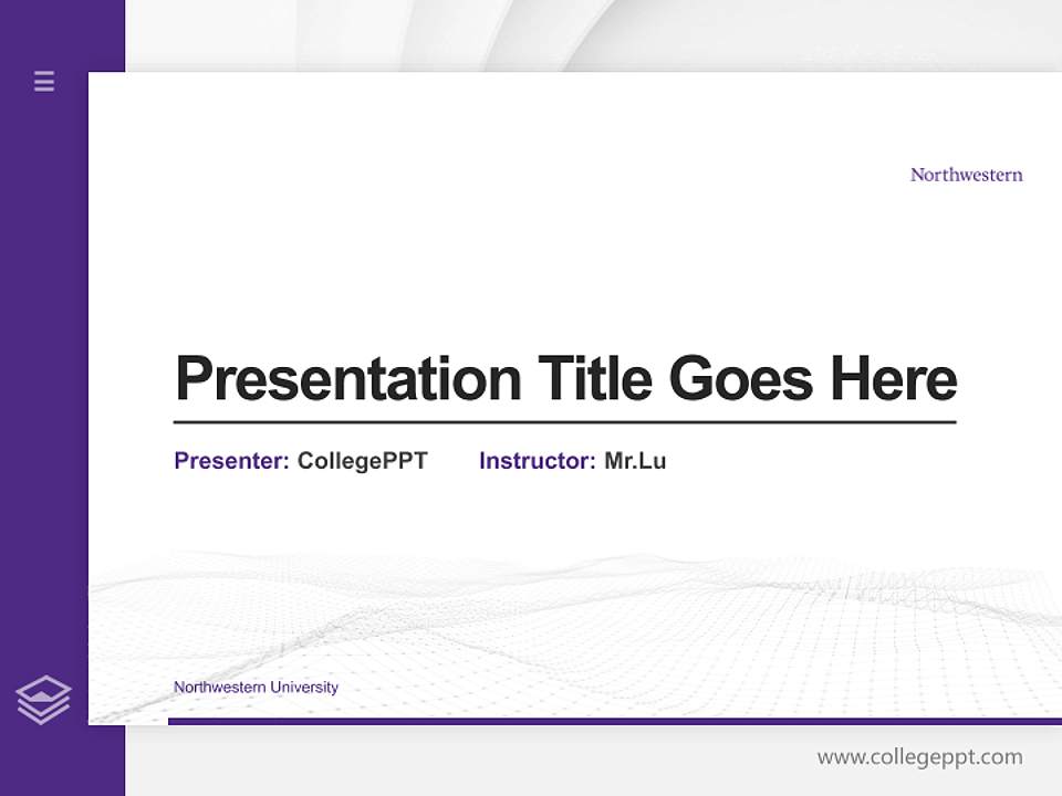 Northwestern University Thesis Proposal/Graduation Defense PPT Template4:3 ratio PPT effect preview image5