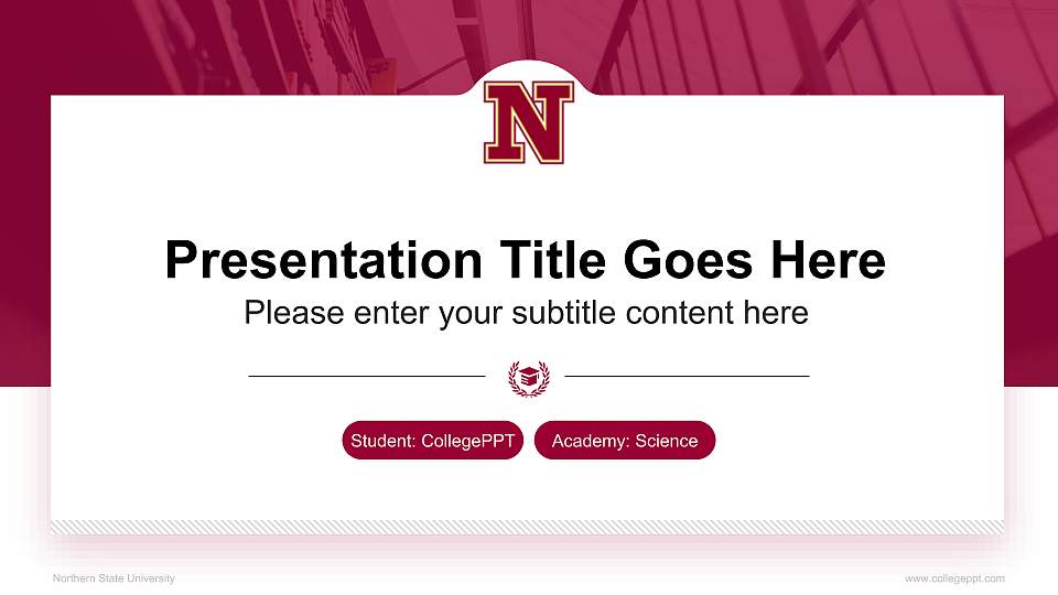 Northern State University National Scholarship Defense PPT Template16:9 ratio PPT effect preview image