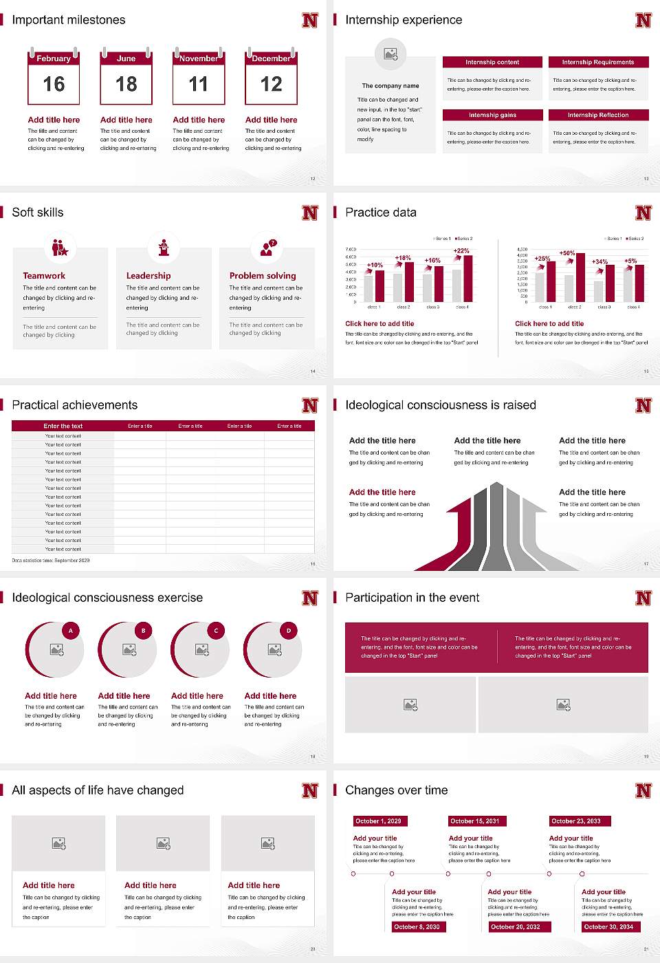 Northern State University National Scholarship Defense PPT Template16:9 ratio PPT effect preview image3
