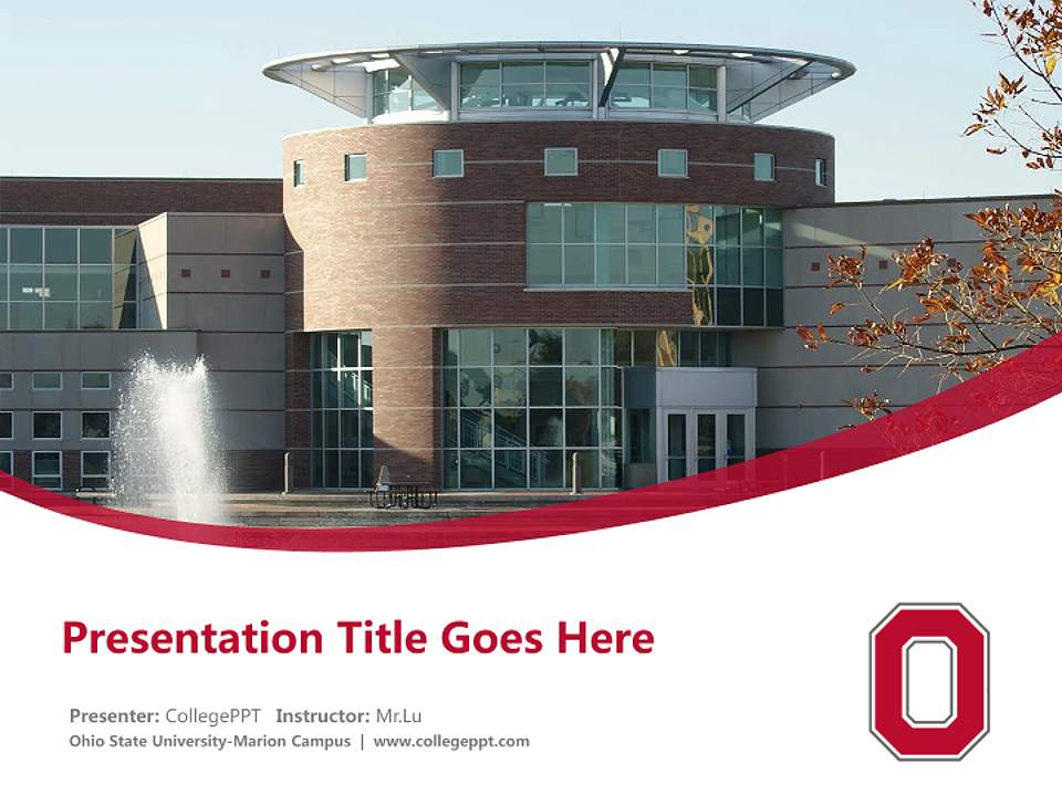 Ohio State University-Marion Campus Course/Courseware Creation PPT Template4:3 ratio PPT effect preview image5