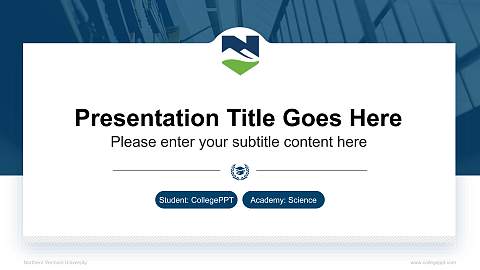 Northern Vermont University National Scholarship Defense PPT Template