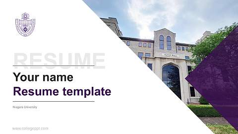 Niagara University Resume PPT Template