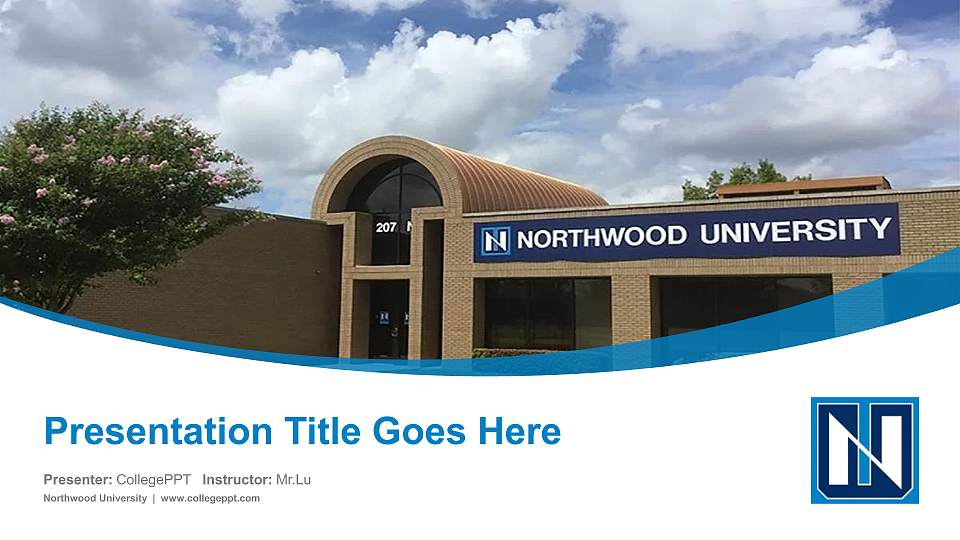 Northwood University Course/Courseware Creation PPT Template16:9 ratio PPT effect preview image