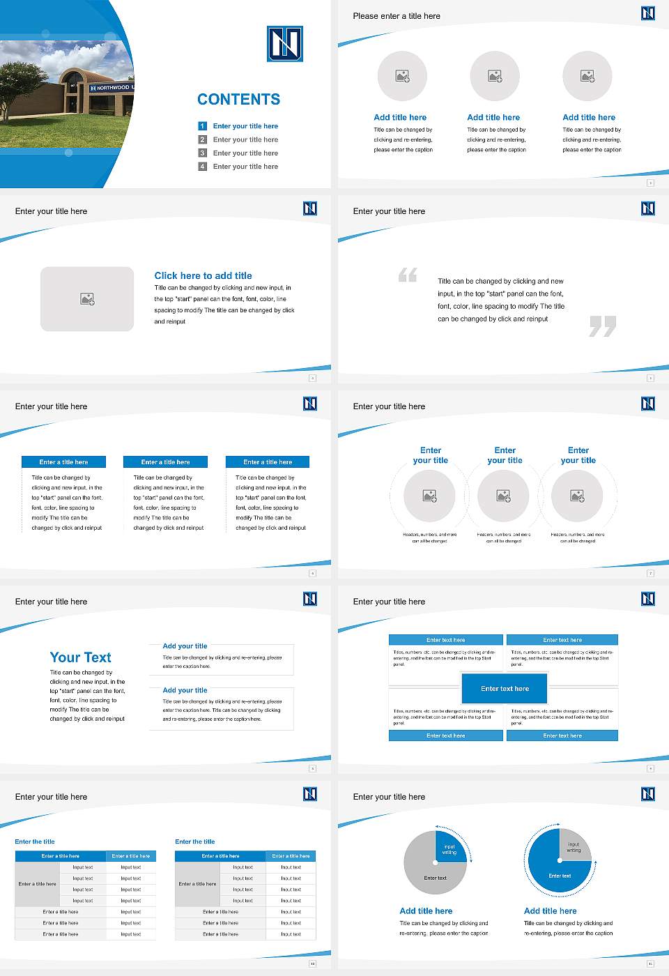 Northwood University Course/Courseware Creation PPT Template16:9 ratio PPT effect preview image2