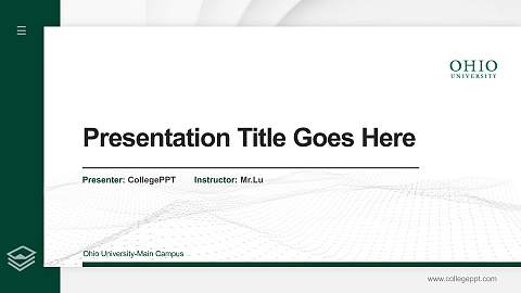 Ohio University-Main Campus Thesis Proposal/Graduation Defense PPT Template
