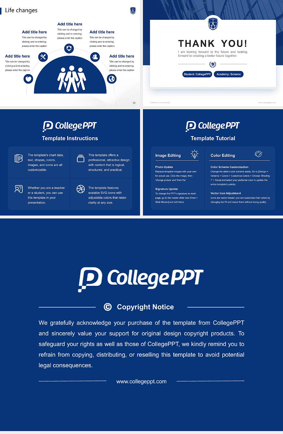 Oakland City University National Scholarship Defense PPT Template4:3 ratio PPT effect preview image4