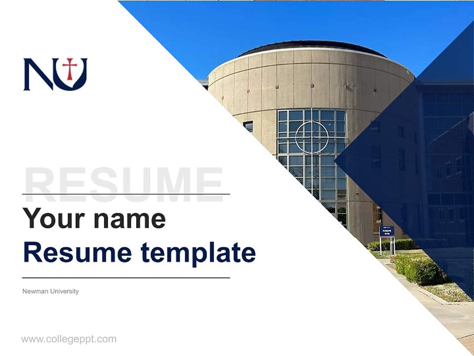 Newman University Resume PPT Template4:3 ratio PPT effect preview image5