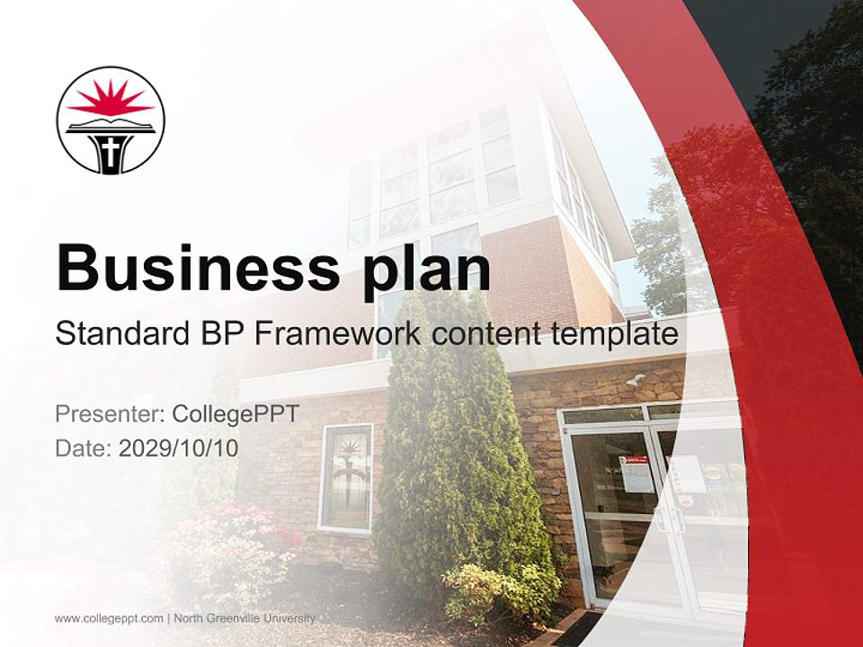 North Greenville University Competition/Entrepreneurship Contest PPT Template4:3 ratio PPT effect preview image9