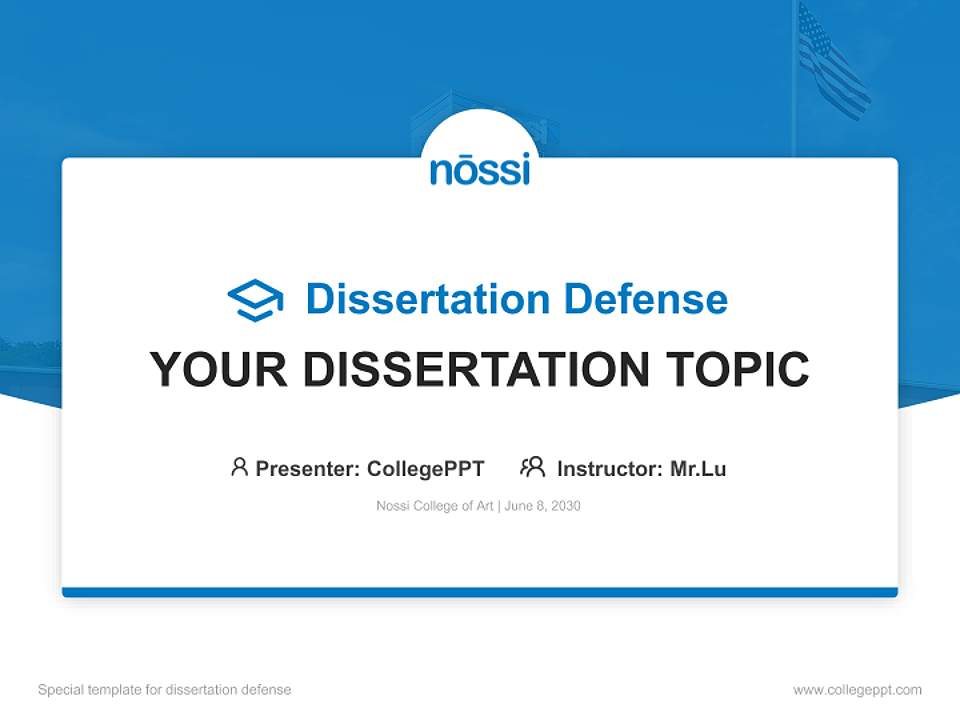 Nossi College of Art Graduation Thesis Defense PPT Template4:3 ratio PPT effect preview image7