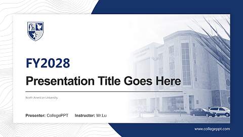 North American University Academic Presentation/Research Findings Report PPT Template