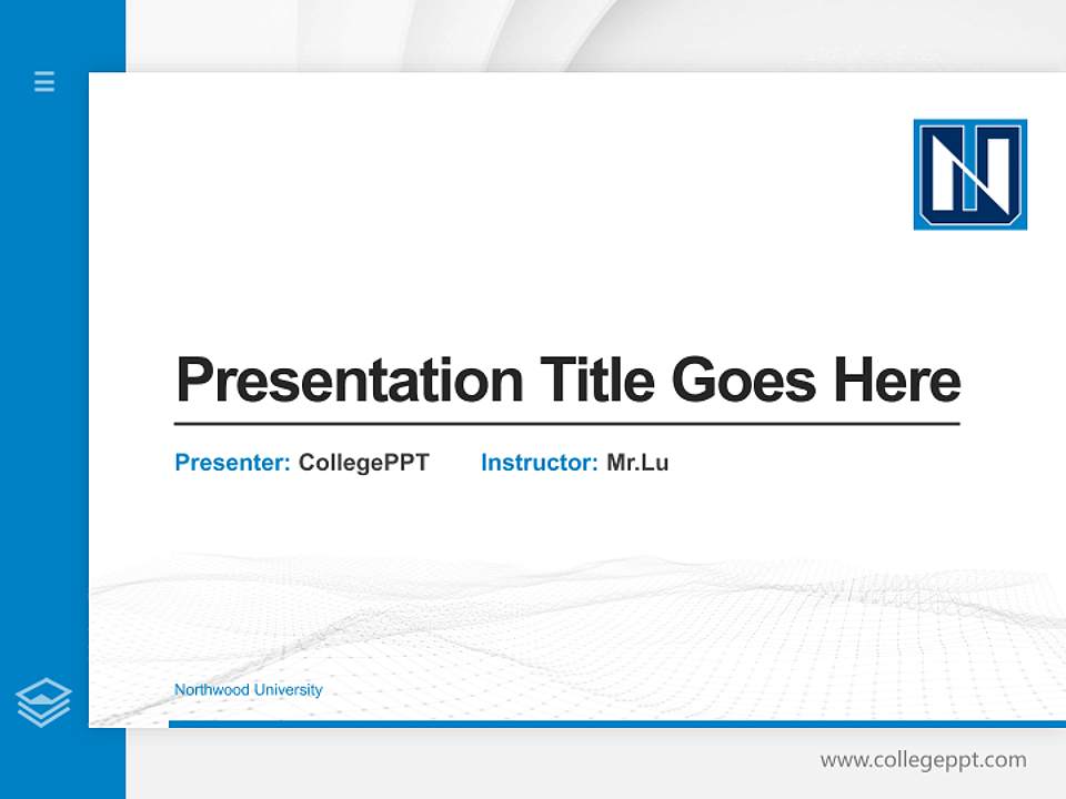 Northwood University Thesis Proposal/Graduation Defense PPT Template4:3 ratio PPT effect preview image5