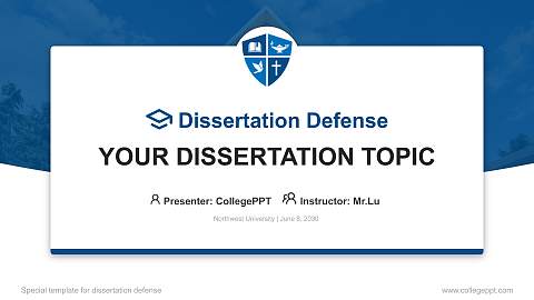 Northwest University Graduation Thesis Defense PPT Template