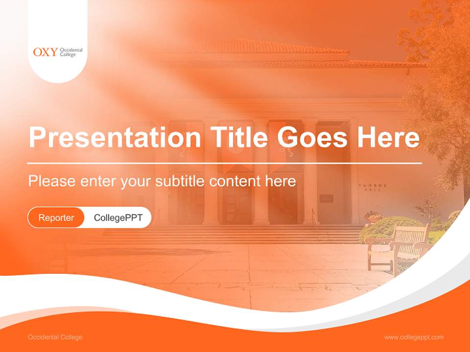Occidental College Lecture Sharing and Networking Event PPT Template4:3 ratio PPT effect preview image4