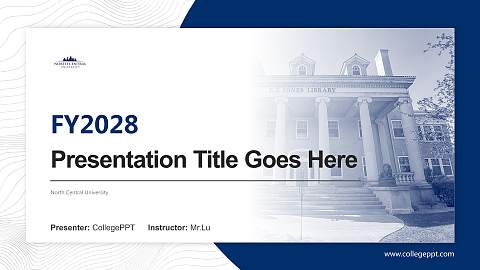 North Central University Academic Presentation/Research Findings Report PPT Template