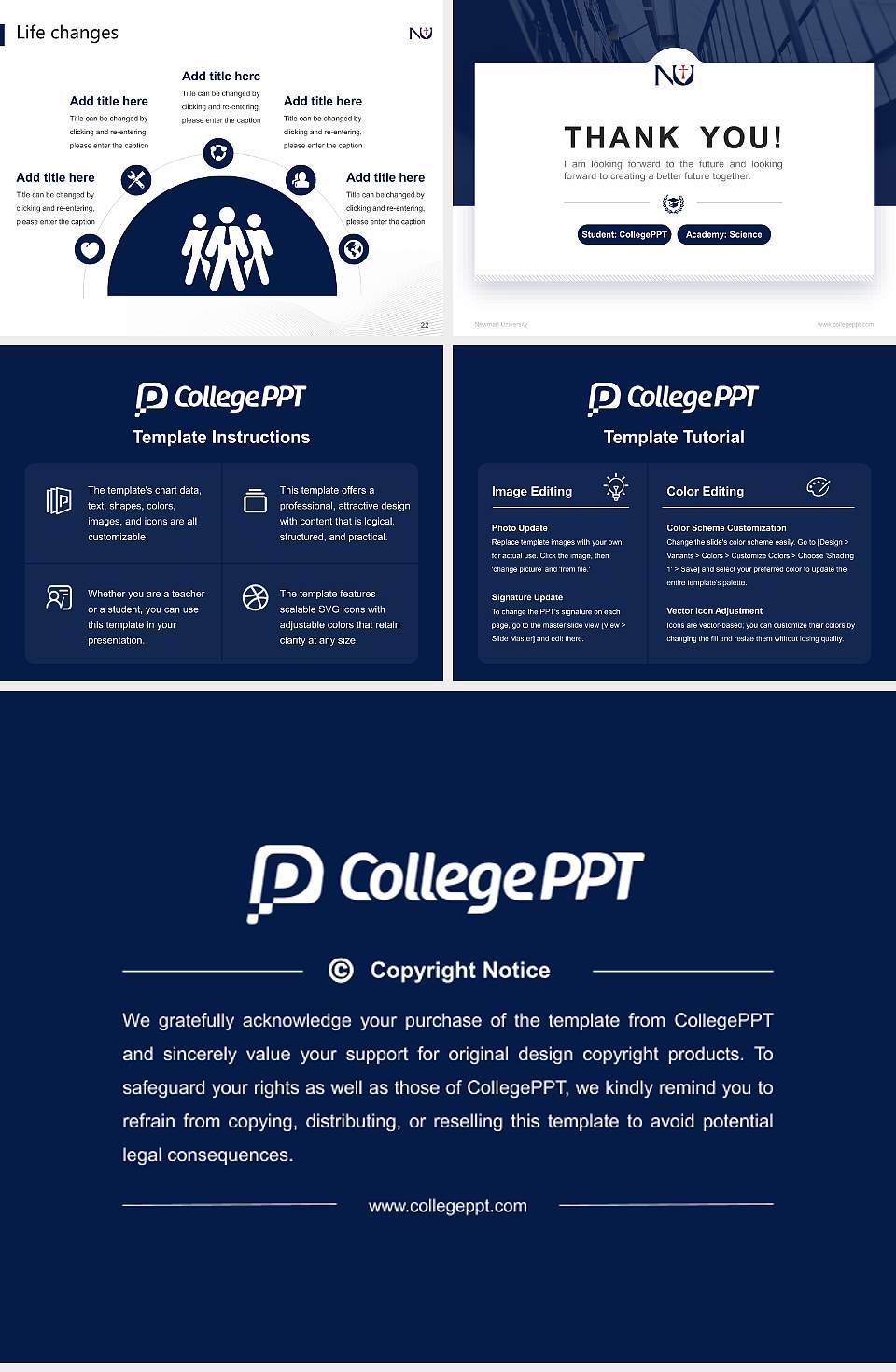 Newman University National Scholarship Defense PPT Template4:3 ratio PPT effect preview image4
